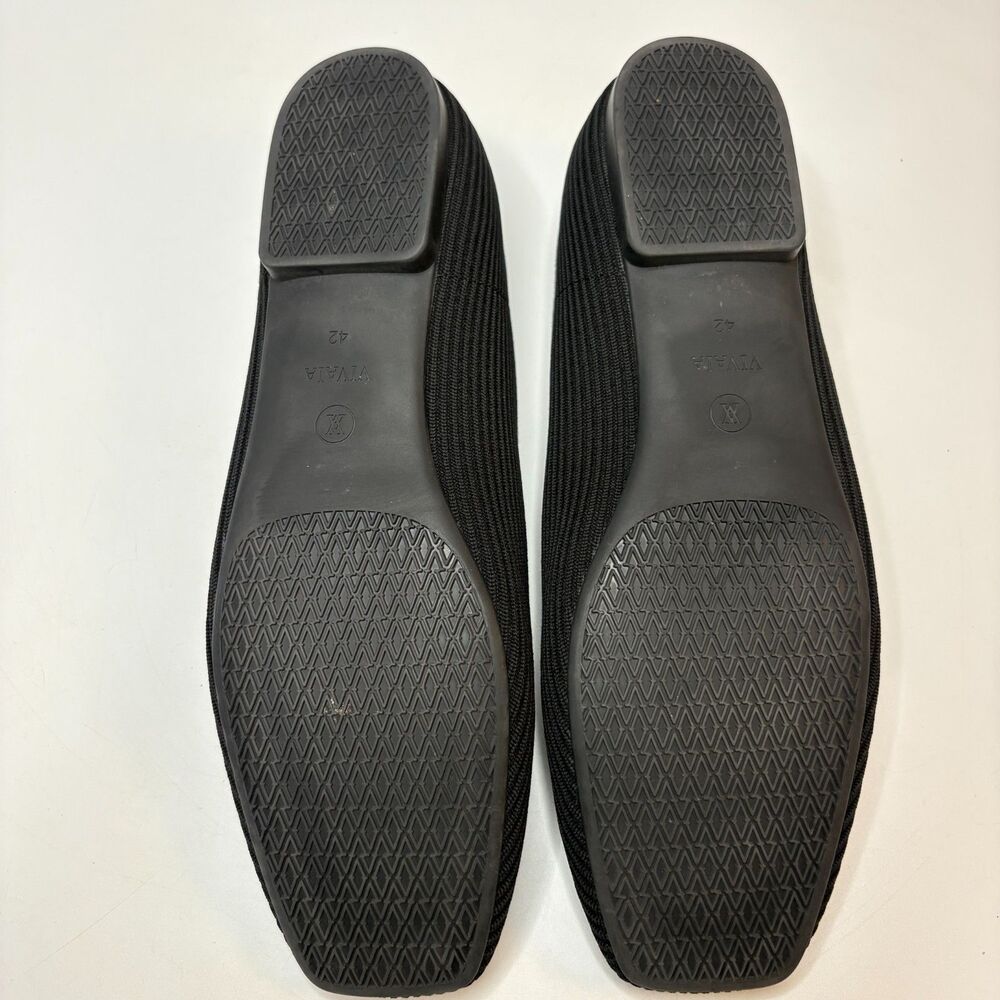 VIVAIA Margot Black Square Toe Casual Flats Womens Size EU 42/US 10.5 - Picture 7 of 8